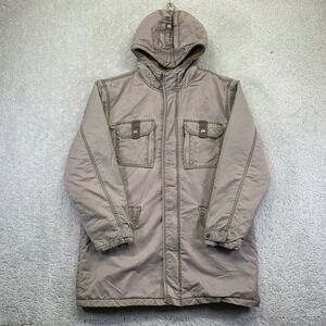 Vintage GAP Kids Jacket Size XXL 14-16 Khaki Parka Utility Field Quilt Lined Y2k